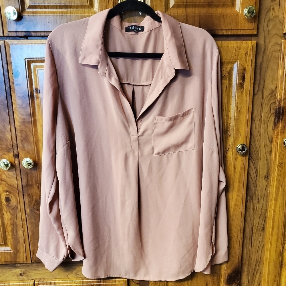 Timing 2x Blouse Blush Light Pink